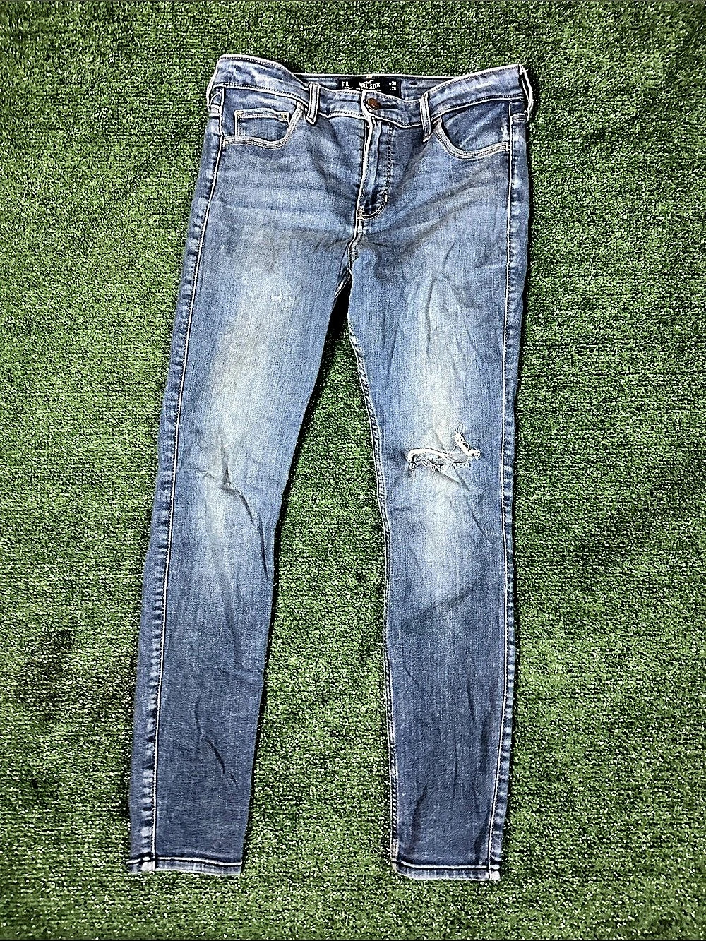 Hollister Advanced Stretch Skinny Jeans Waist 30 Blue